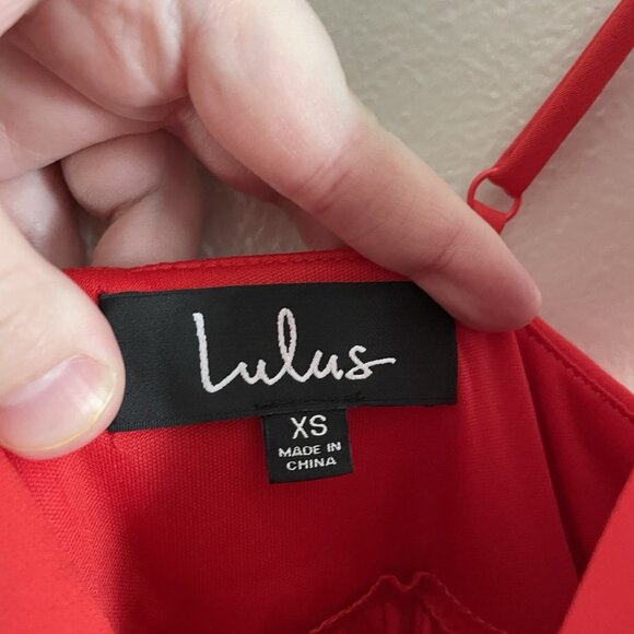 Lulus Women XS Red Pockets Here For The Party Sleeveless Mini Skater Dress NWT - Picture 6 of 12